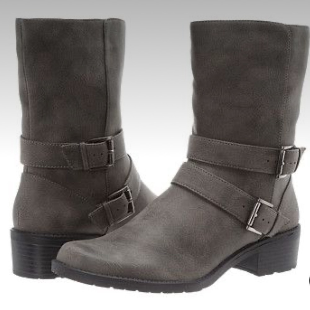 Anne Klein Lavinia Moto Tall Ankle Zip Boot sz 10